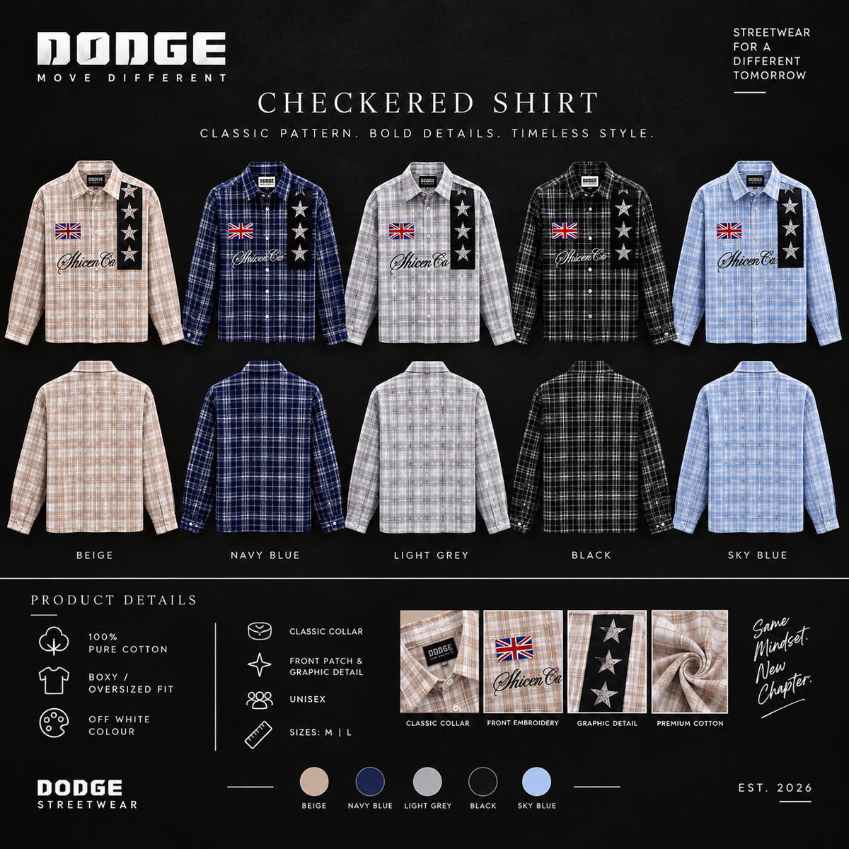 DODGE Checkered Shirt
