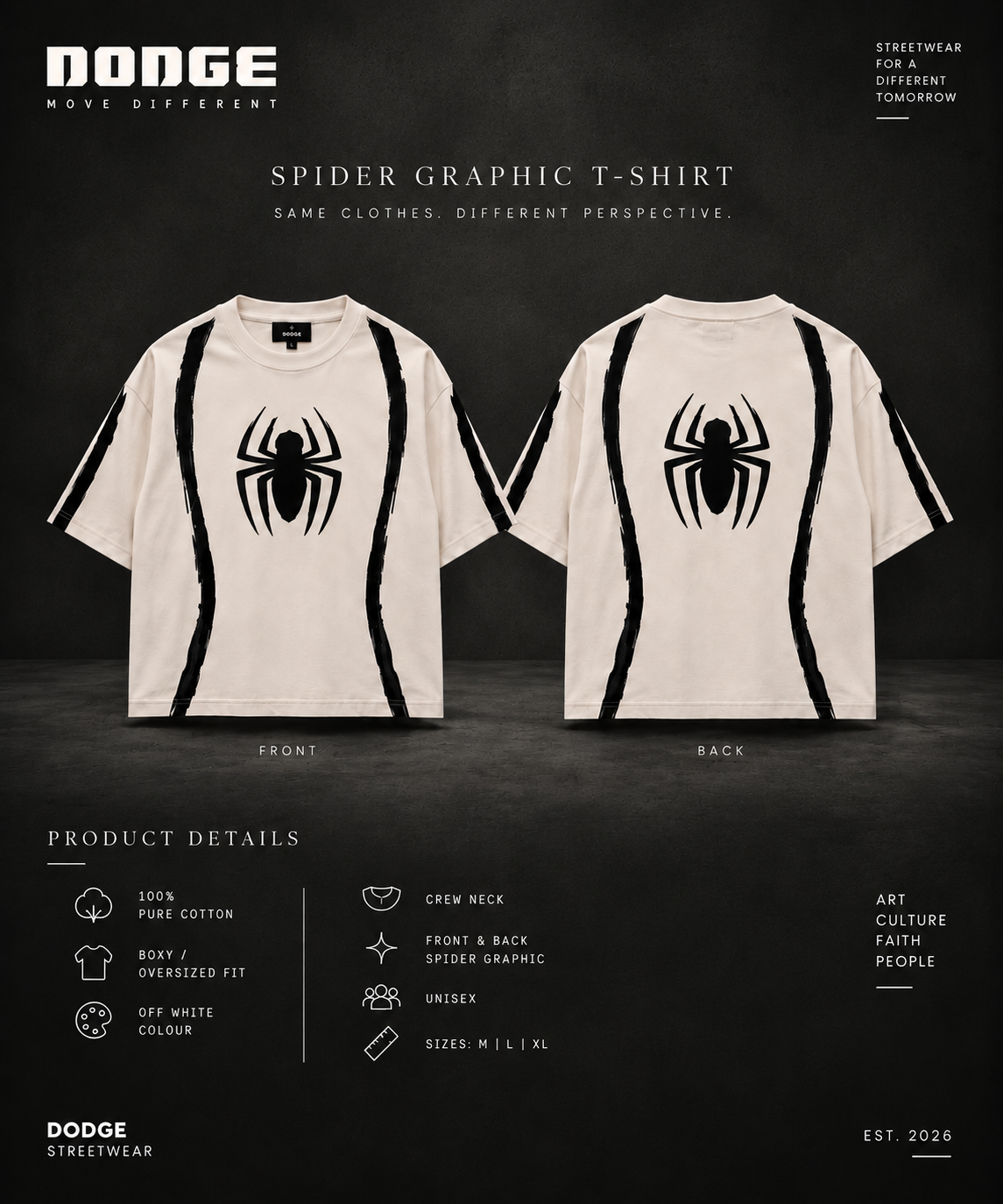 DODGE Spiderman Graphic T-Shirt