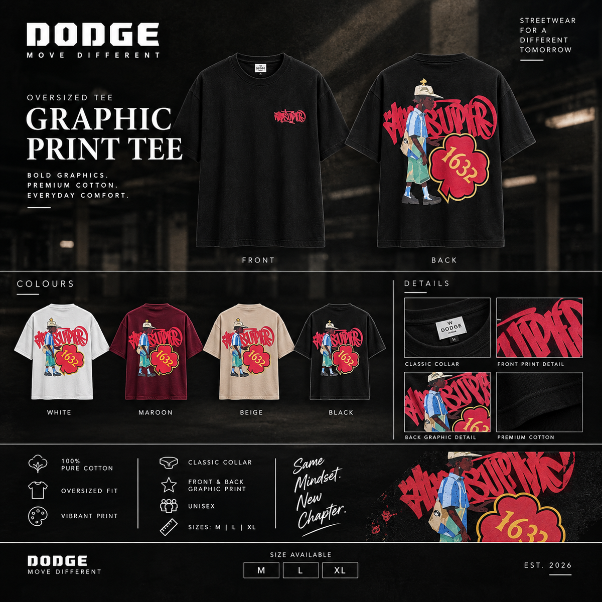 DODGE 1632 Graphic T-Shirt