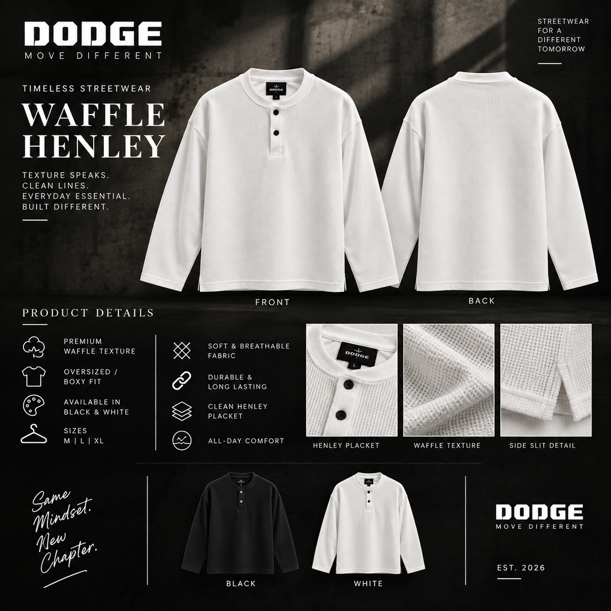 DODGE Waffle Henley